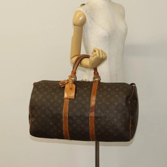 LOUIS VUITTON Monogram Keepall 50 Boston Bag M41426 LV Auth 134394 - Picture 1 of 16